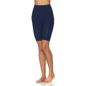 RHONDA SHEAR Size M Seamless High-Waist Cotton-Blend Bermuda Short Shaper NAVY - Picture 1 of 1