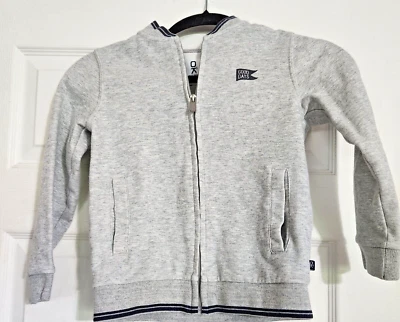 Jaqueta Okaidi cinza meninos tamanho 8 moletom com zíper e bolsos - Imagem 1 de 3