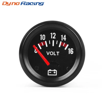 2" 52mm Universal Car Mechanical Pointer Volt Voltage Gauge Auto Meter 8-16V - Image 1 of 4