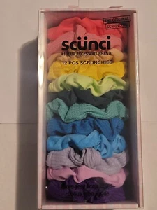 Scunci Hair Scrunchies Value Pack, Assorted Colors, 12-Pieces - Picture 1 of 2