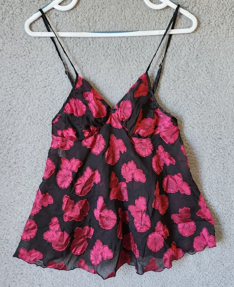 De Colección Fantasía Lencería Sin Mangas Babydoll Camisón Top Floral Capricho Hada M Foto 1 de 4