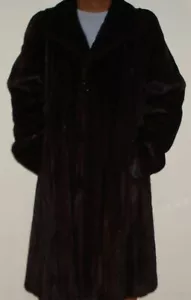Men's SAKS FIFTH AVENUE Mahogany Mink Fur Coat Size 48-50 FREE SHIP Excellen Con - Picture 1 of 6