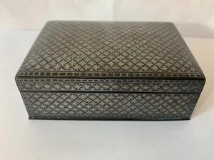 Ataúd de caja Niello vintage con incrustaciones de plata damascena - Imagen 1 de 8