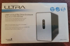 2.5'' USB 3.0 Dual Bay External HDD SSD ULTRA Enclosure - Picture 1 of 4