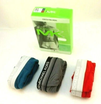 New MICHAEL KORS XL 40-42 Multi Colors 3-Pack Men's Boxer Brief RETAIL $39 - Image 1 of 4