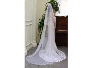 bridal veil ribbon satin edge 2 layers free ship - Picture 1 of 6