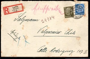GERMANY, COVER, LAUFFEN A VALPARAISO, ALEMANIA A CHILE (SO-130) - Picture 1 of 2