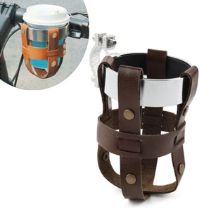 Portavasos universal para manillar de motocicleta marrón para Harley Chopper - Imagen 1 de 10
