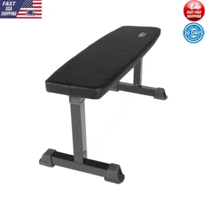 Compact Flat Weight Bench Dumbbells Core Exercises Maximum 300lbs Capacity New - Picture 1 of 9