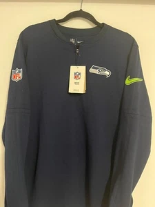 Nike Seattle Seahawks On Field Apparel Sideline Performance Quarter Zip Large - Picture 1 of 2