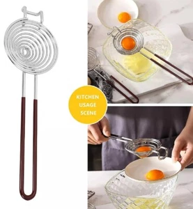 Stainless Steel Egg Separator – Yolk & White Sifter Filter Kitchen Baking Tool - Picture 1 of 9