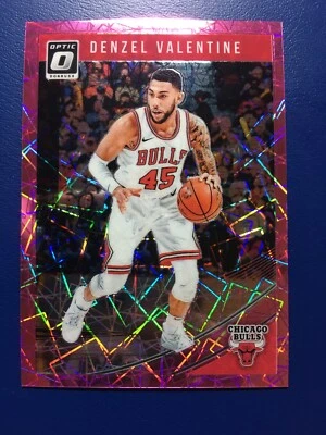 DENZEL VALENTINE 2018-19 Panini Optic CARD #78 PINK PRIZM #D 65/79 - Image 1 of 2
