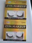 2x ZYM Makeup Self-Adhesive Eyelashes #FZ1-01 NIB 2 pairs per order