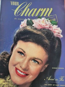 Revista Charm 1941 moda vintage portada solo Ginger Rogers  - Imagen 1 de 1
