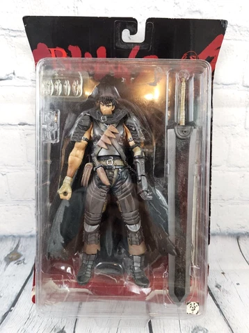 Vintage Art of War Toycom Berserk Guts Black Swordsman 8" Anime Figure Opened Cover