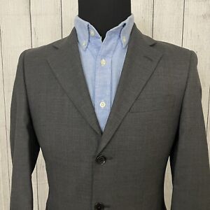 Charles Tyrwhitt 38R Dark Grey 100% Wool 3-Button Dual-Vent Sports Coat