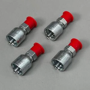 PARKER (4-PACK!) Hydraulic Hose Straight O-Ring 1J043-4-4 1/4" x 1/4" Steel KP60 - Picture 1 of 8