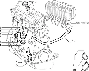 TUBO LUBRIFICAZIONE FIAT PUNTO COD.7756404 - Imagen 1 de 1
