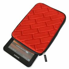 Croco® 7" Super Chocolate Brick Case Cover Carry Sleeve for 7" Tablets  - Red