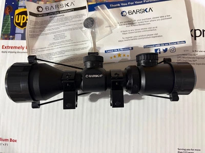 Контурный компактный прицел Barska 3-9x42 30/30 ИК-кольца крышки черные, AC10552 - Изображение 1 из 4