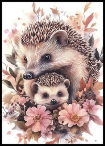 Postcard - Hedgehog - Any Occasion - Divided Back - 4" x 5 1/2" - CL293 - Imagen 1 de 2