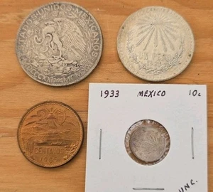 Misc Mexico 1921 1933 Silvers And 1965 Centavos - Picture 1 of 5