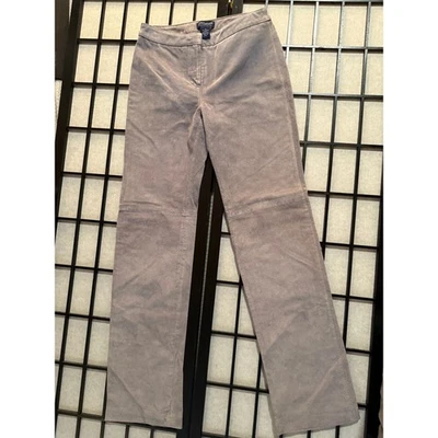 Pantalones de gamuza vintage años 90 - gris pierna recta Foto 1 de 4