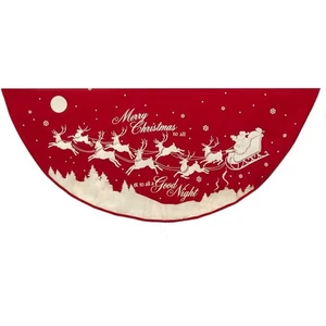 Frohe Weihnachten rot-weiß Rentier und Santa Weihnachtsbaum Rock - Bild 1 von 4
