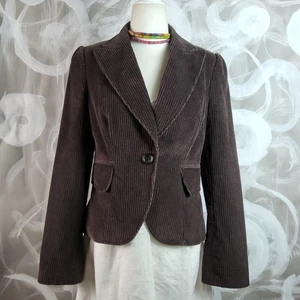 BANANA REPUBLIC brauner Cord Blazer Damen Gr. 6 gefüttert Jacke CountryCore Classic - Bild 1 von 6
