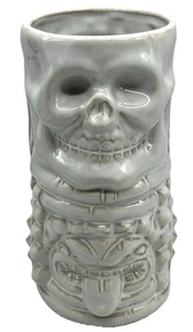Pottery Barn Enchanted Tiki Mug Stacked Skull Totem Glass - Picture 1 of 6