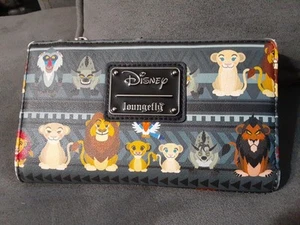 Disney The Lion King Loungefly Zipper Wallet Used, Scar Simba Timon Pumbaa - Picture 1 of 10