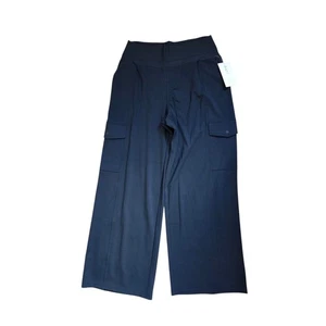 Athleta Navy Blue Venice Cargo Wide Leg Comfortable Pants NWT, Women's Large - Picture 1 of 12