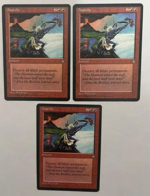 MTG 3X ICE AGE ANARCHY NM MAGIC THE GATHERING UNCOMMON RED SORCERY ENGLISH - Image 1 of 4