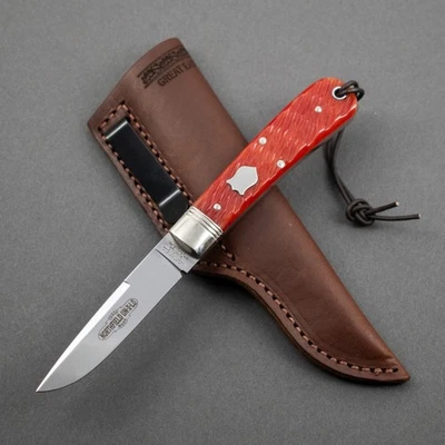NEW! Great Eastern Tidioute P74 Stingray, Red Licorice Jigged Bone w/ Sheath GEC - Image 1 of 4