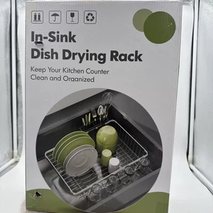 Dish Drying Rack in Sink, Over The Sink Colander Strainer Basket, Stainless S... - Picture 1 of 4