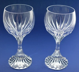 Zwei XL Baccarat Frankreich Massena Kristall Wasserglas Kelch Paar 7,36 hoch 12oz - Bild 1 von 6