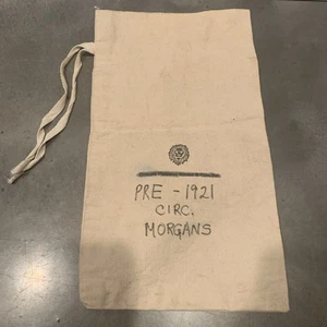 Vintage Money Bag Canvas Sack Domaine Metals & Coin Pre 1921 Circ. Morgan’s Lion - Picture 1 of 4