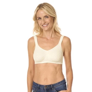 Mastectomy Bra Non-Wired T-Shirt Bra Pocketed Off White 36E - Picture 1 of 5