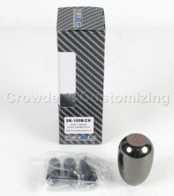 NRG Shift/Shifter Knob 5 Speed Black Chrome - 42mm New - Изображение 1 из 3