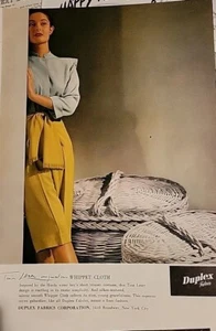 1945 Para mujer Tina Leser Telas dúplex niños pantalones cortos vintage anuncio de moda - Imagen 1 de 2