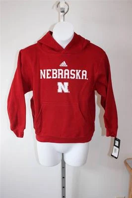 Nuevo- Nebraska Cornhuskers Niños Tallas S-L (4-7) Adidas Sudadera con Capucha Sudadera Foto 1 de 4