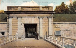 Fort Fortress Monroe Virginia Entrance 1908 Illustrated Post Card Co NY - Picture 1 of 2