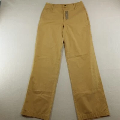 NUEVO CON ETIQUETAS J. Pantalones Crew Mujer 27x30 Pierna Ancha Bolsillos Algodón Tostado Negocios Trabajo Foto 1 de 4