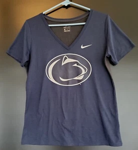 NIKE Dri Fit Penn State Nittany Lions Azul Manga Corta Ropa Activa Camiseta Talla M - Imagen 1 de 6
