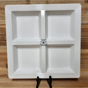 Nora Fleming 13 1/2" Melamine MEL10 Square Sectional Server Pinstripes - Display - Picture 1 of 9