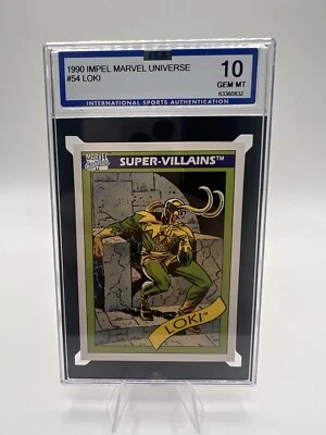 1990 Marvel Universe #54 Loki Graded 10 Gem Mint ISA - Image 1 of 2