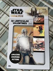 Star Wars Mandalorian 32 Carte San Valentino Lenticolari Incredibile Azione Zoom - Foto 1 di 7