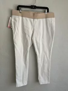 Liz Lange Maternity Woman White Under The Belly Ankle Fitted Jean , Size L - Picture 1 of 8
