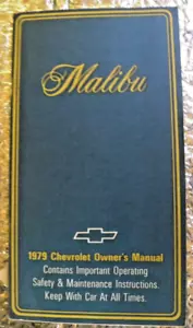 Chevrolet Malibu 1979 manual del propietario guía original de fábrica envío gratuito - Imagen 1 de 4
