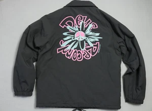 Deus Ex Machina Scrap Jacket Mens Medium Black Records Motorcycle - Picture 1 of 15